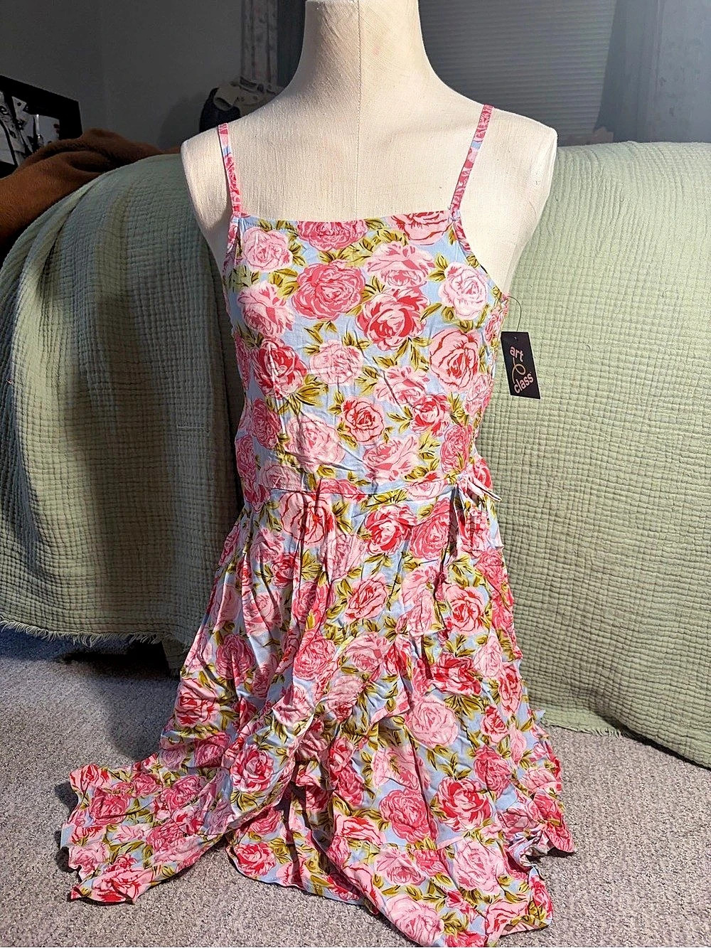 Art Class Floral Dress in Pink & Blue Size XL (14) kids